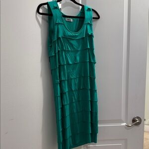 Sleeveless Calvin Klein emerald green / teal  Layered Dress